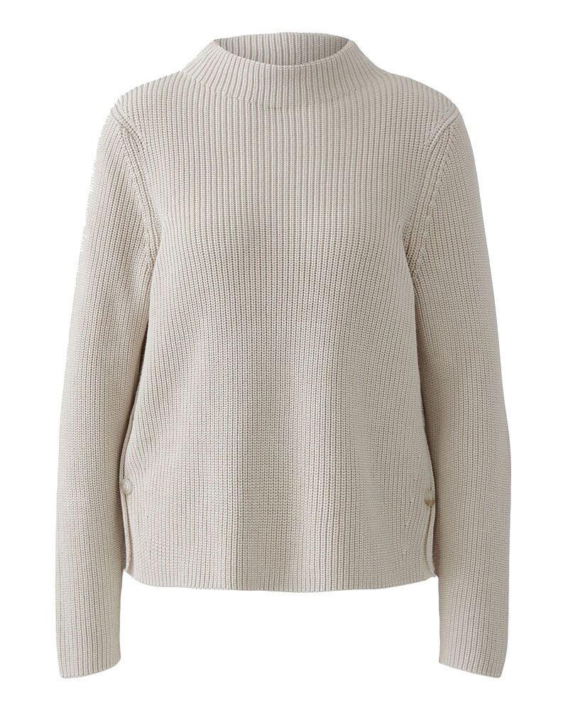 Jumper med knappar i sidan ljusbeige
