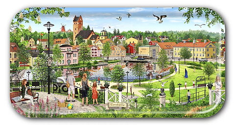 Bricka Torshälla  Holmberget 43 x22 cm