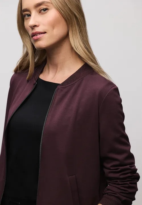 LTD QR Interlock Jacket W. Shine - Jazz Berry - Street One