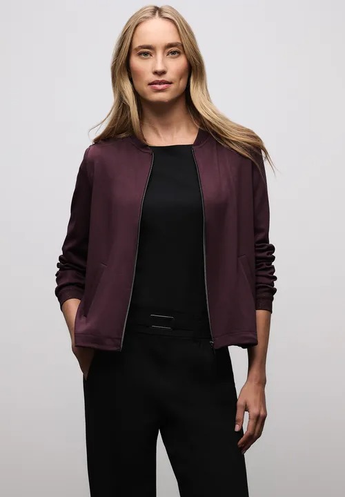 LTD QR Interlock Jacket W. Shine - Jazz Berry - Street One