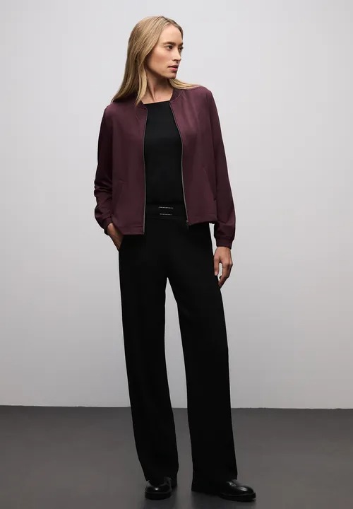 LTD QR Interlock Jacket W. Shine - Jazz Berry - Street One - 3