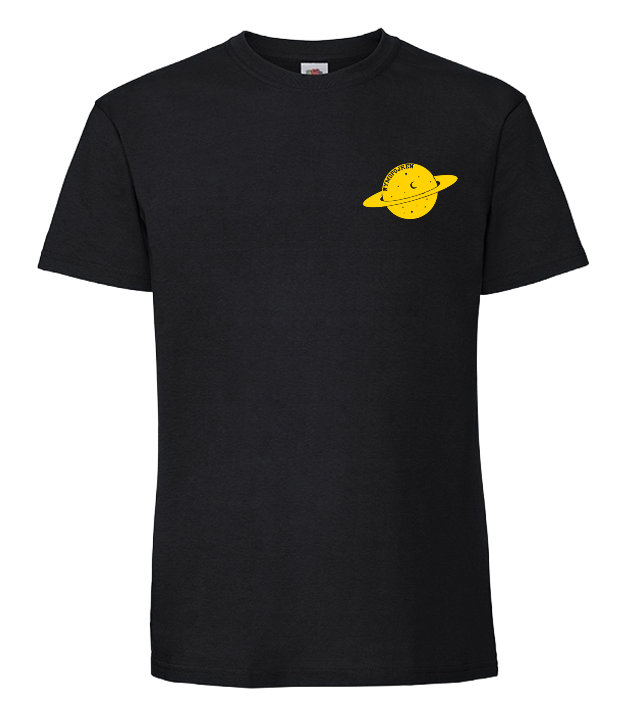 Rymdpojken Gul Logo Svart T-Shirt