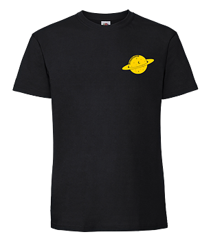 Rymdpojken Gul Logo Svart T-Shirt