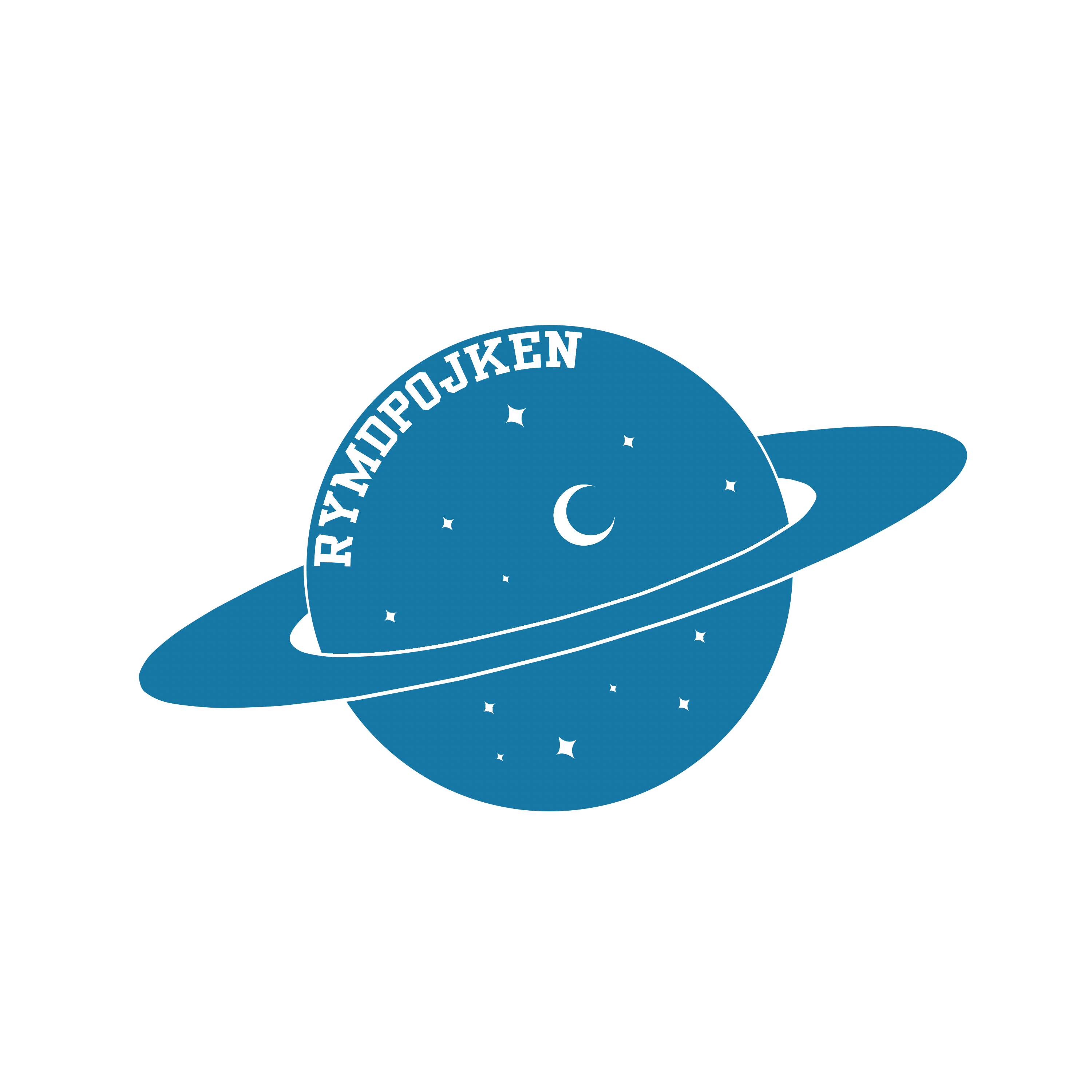 Rymdpojken Tygväska Blå logo - 2
