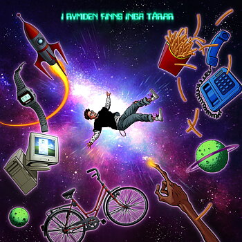 Rymdpojken Skivomslag Vit T-Shirt.