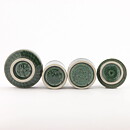 Yngve Blixt (1960s) Three Green Miniatures with Incised Decor 4–9 cm
