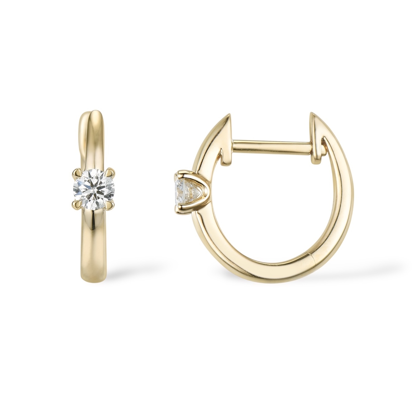 SOLITAIRE DIAMOND CREOLES