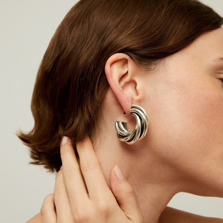 Atik Hoop Earrings Midle size
