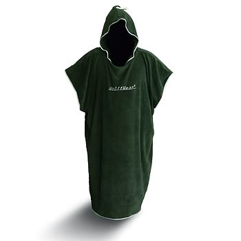 Poncho Towel De luxe Extra thick and coosy - Wolffwear - Forest green