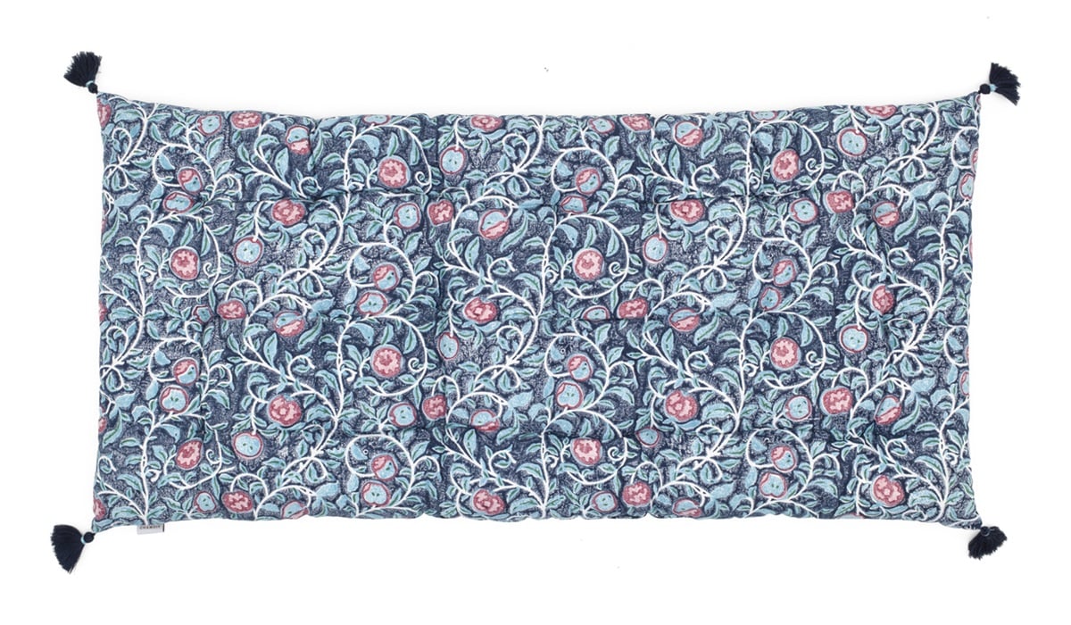 Chamois Seat Cushion Apple Blue - 50x100cm