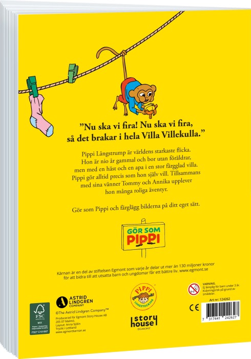 Pippi Långstrump - Målarbok - 2