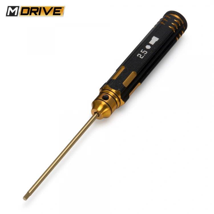 MDRIVE Pro TiN Insexnyckel Rak Set - 1.5, 2, 2.5 & 3mm - 5