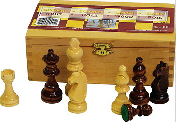 Abby Game Schack Spel - Schackpjäser i trä 87mm hög(Kungen)