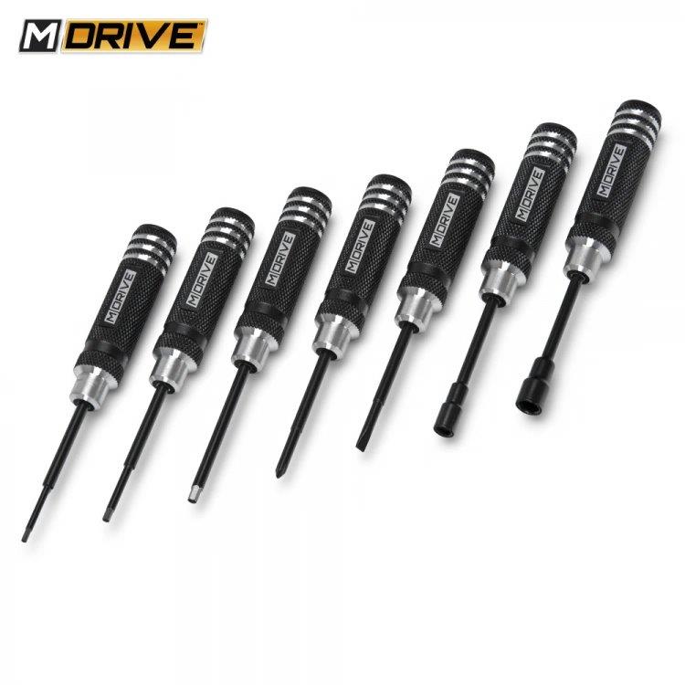 MDRIVE Mini Verktyg Set Insex, Mutter + Skruvmejslar 7-delar - 2