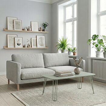 Soffbord 110x55 cm, stål grön