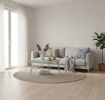 Soffbord 72x72 cm, stål grön