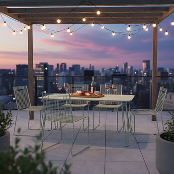 Matbord 130x74 cm, stål grön