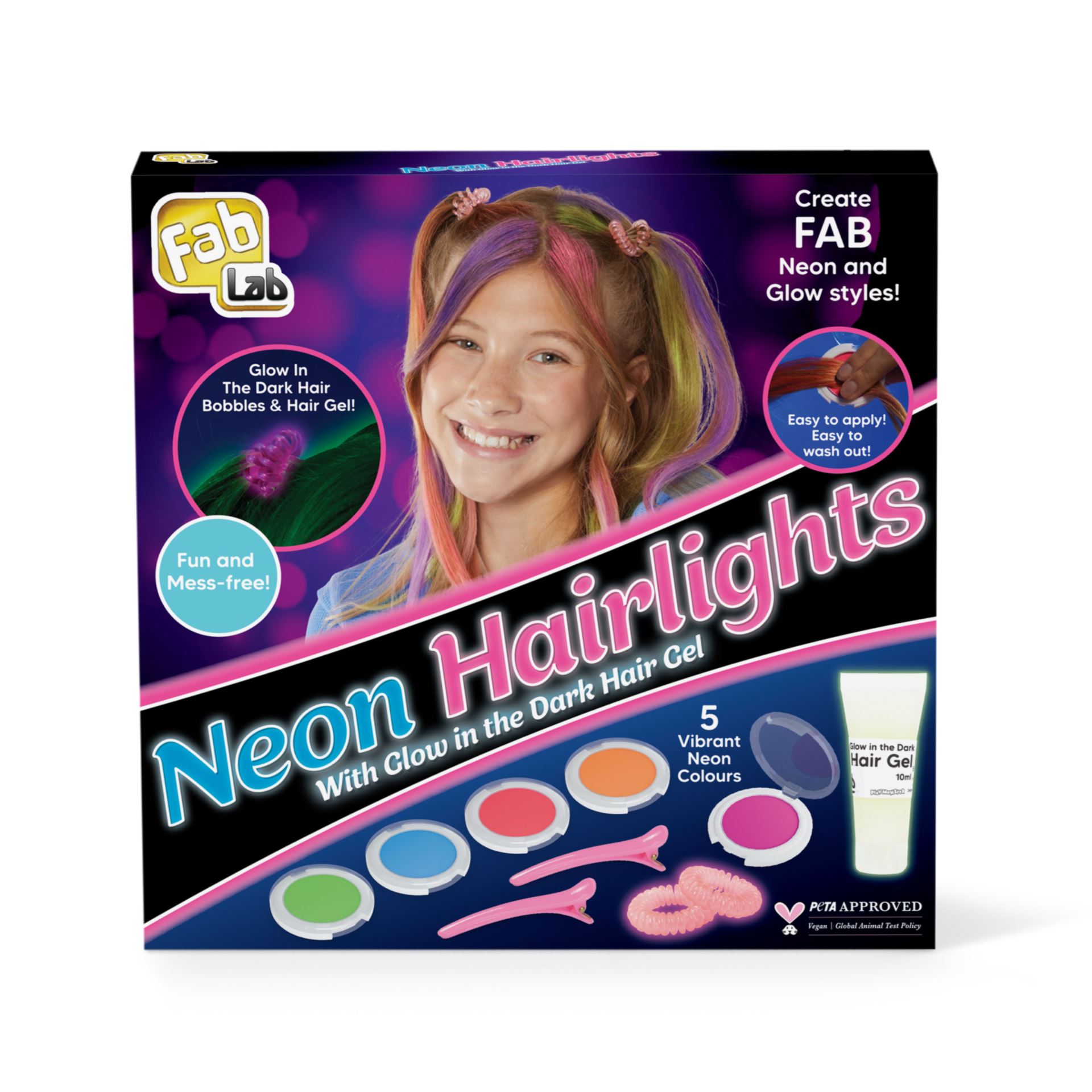 Neon Hårfärg med Glow in the Dark hårgelé