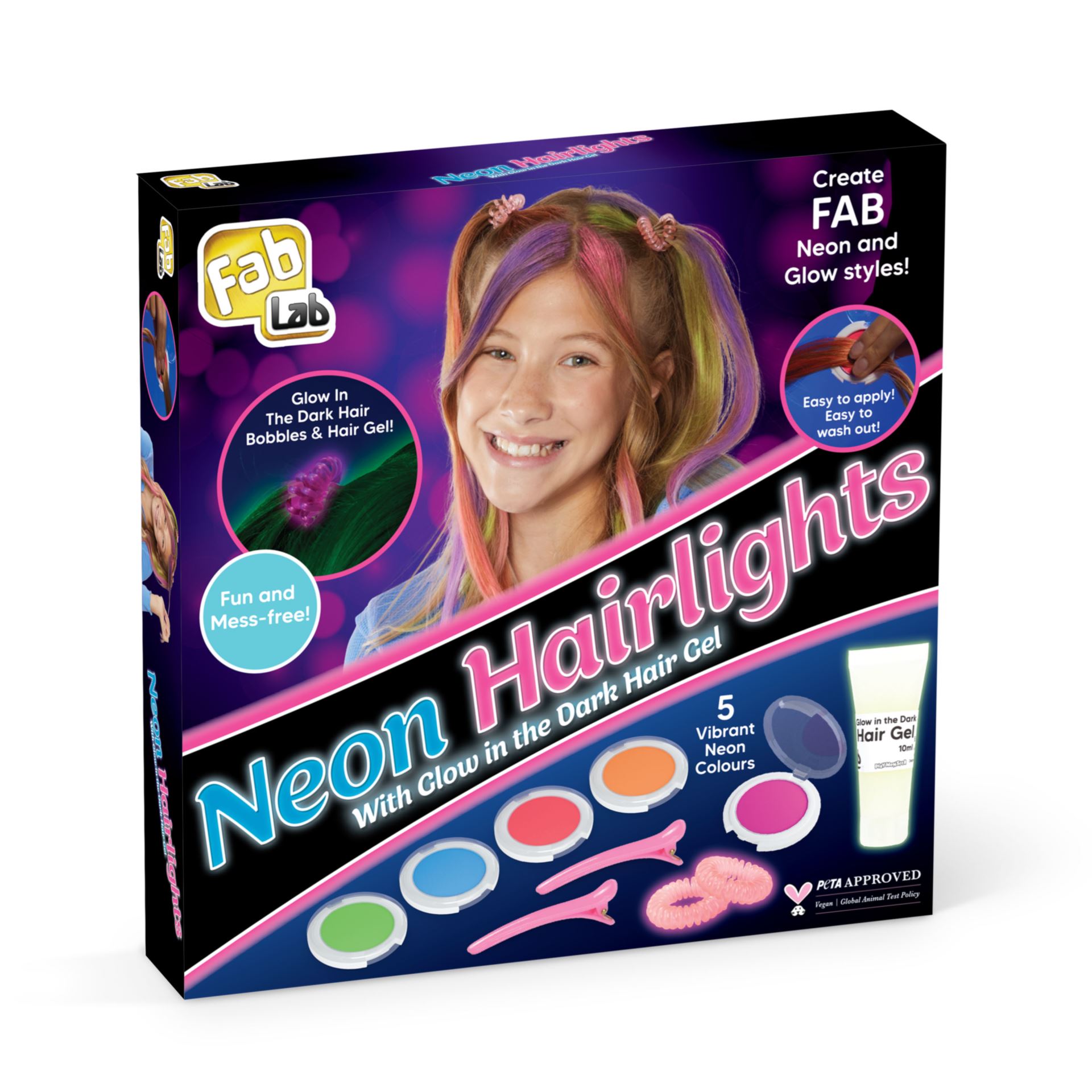 Neon Hårfärg med Glow in the Dark hårgelé - 3