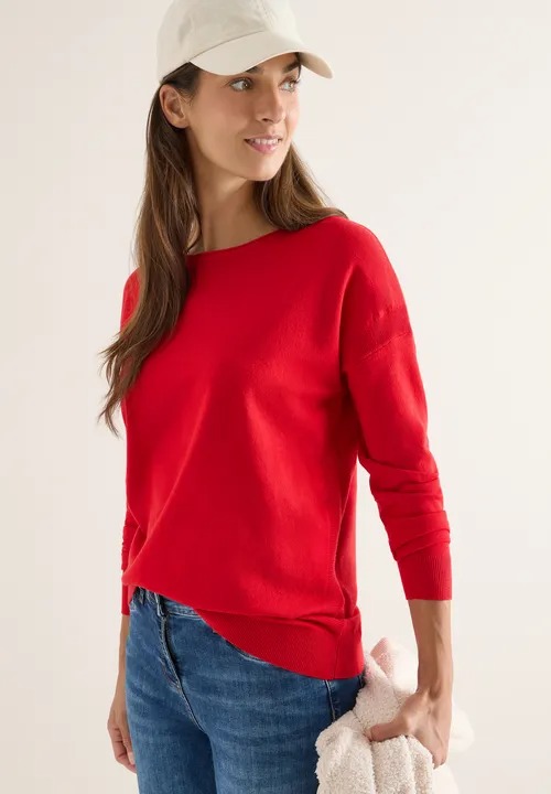 NOS Cosy Boatneck Structure - Fiery Red - Cecil