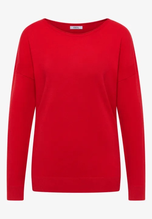NOS Cosy Boatneck Structure - Fiery Red - Cecil - 5