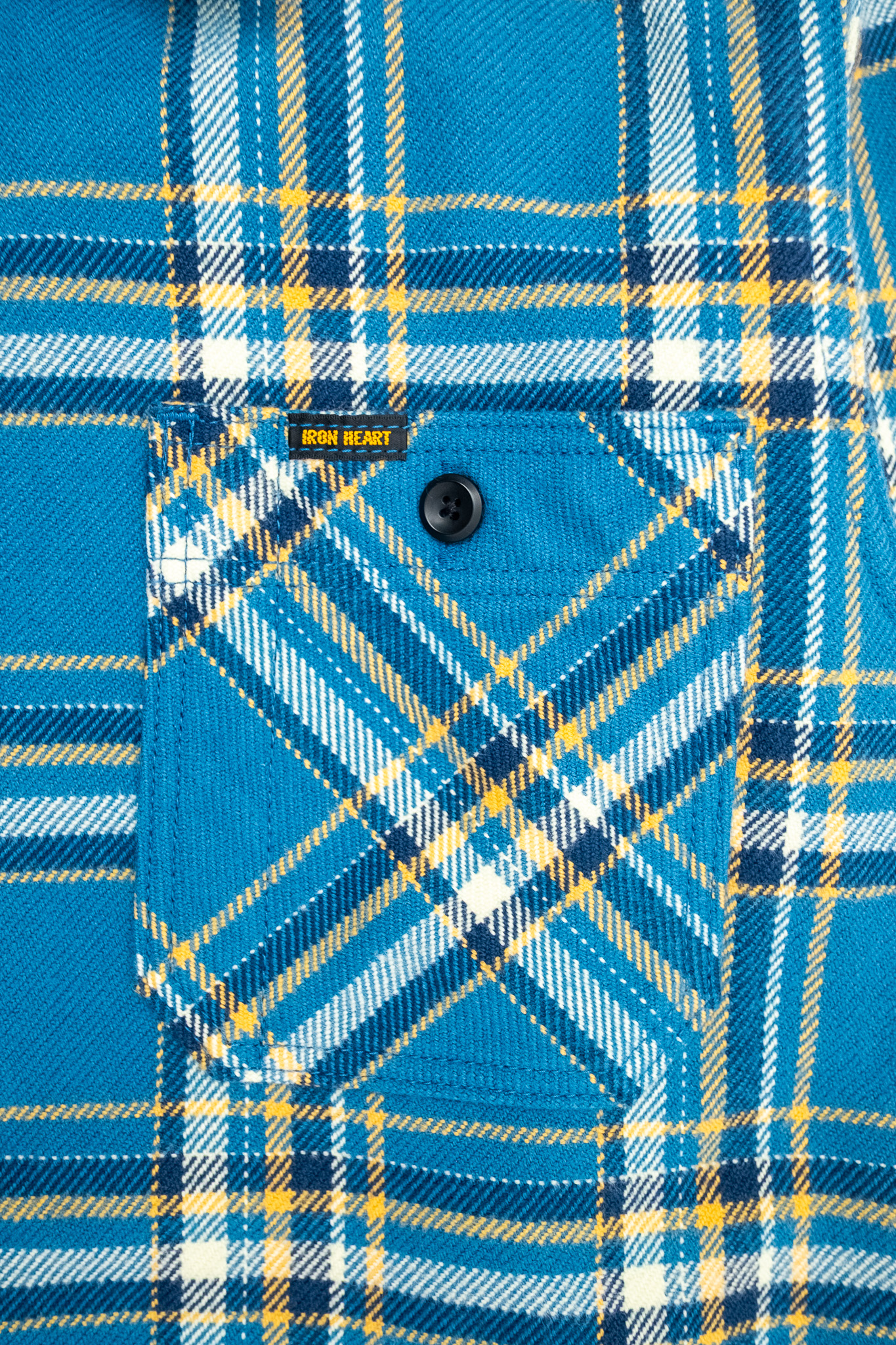 Iron Heart - IHSH-435-BLU UHF American Check Work Shirt Blue - 5