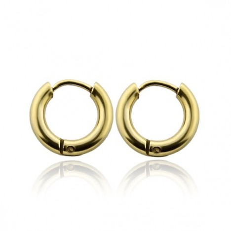 Earrings - rings - 18K gold PVD