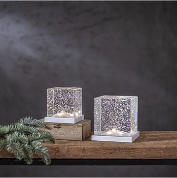 Dekoration frost med glitter & belysning