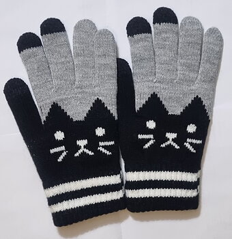 Vantar, grå med svart katt
