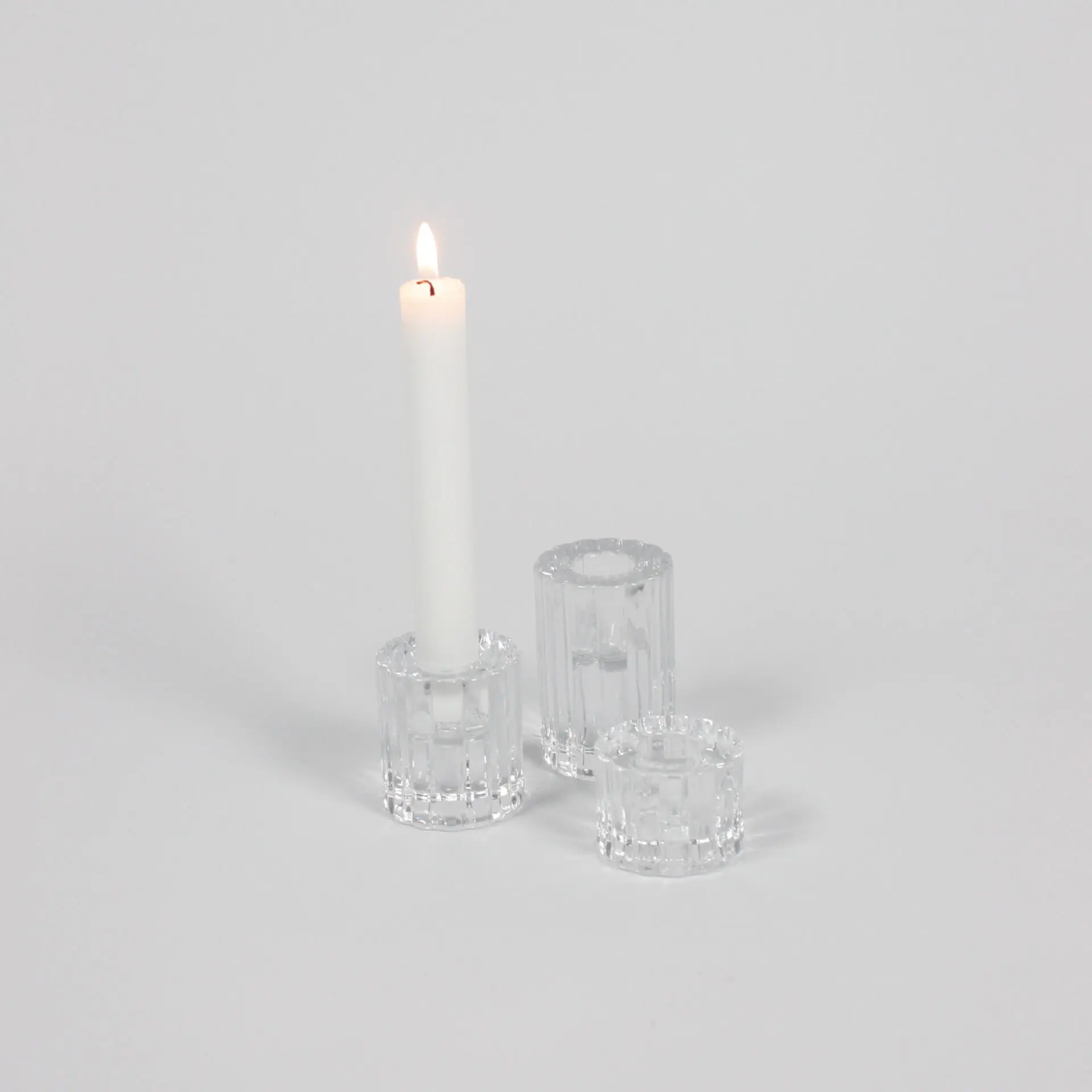 Ljusstake una glas 6 cm - 2