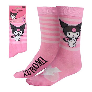 Rosa Kuromi Strumpor - Storlek 36-43