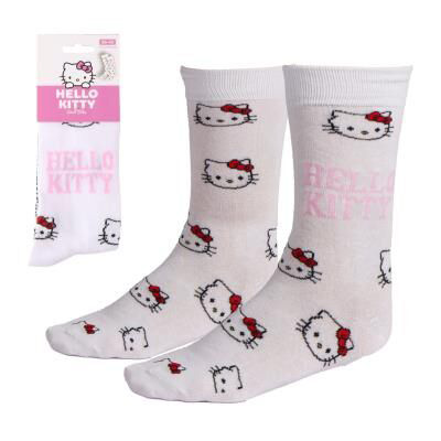 Vita Hello Kitty Strumpor - Storlek 36-43