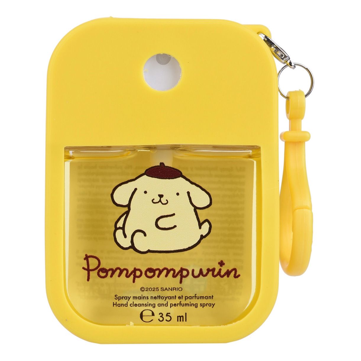 Pompompurin Handrengöring i Silikonfodral med Vaniljdoft - 35 ml Sprayflaska