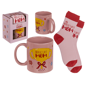 Presentset, Mugg och strumpa, World's best mom
