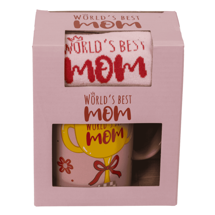 Presentset, Mugg och strumpa, World's best mom - 2
