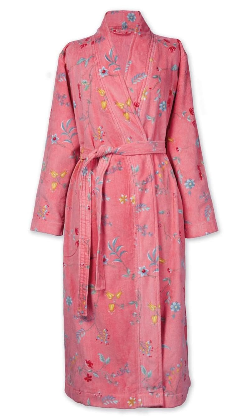 Beställningsvara:  Pip Studio Morgonrock Les Fleurs Pink Corall