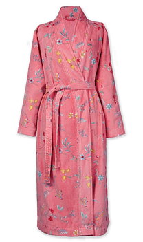 Beställningsvara:  Pip Studio Morgonrock Les Fleurs Pink Corall