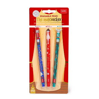 Erasable : Christmas Limited edition 2025 - 3 gelpennor med julmotiv och suddbart bläck