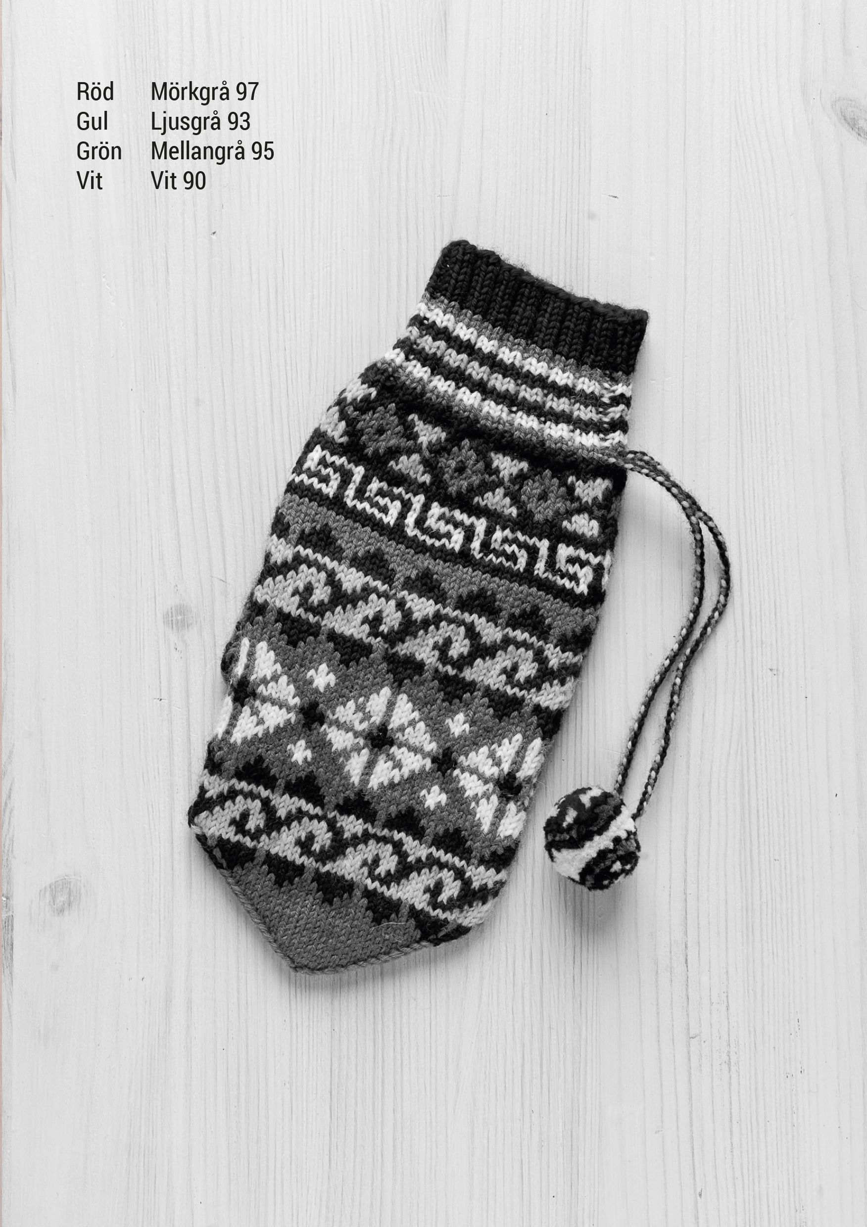 Knitting bundle mitten Grayscale Piltto Karesuando - 2