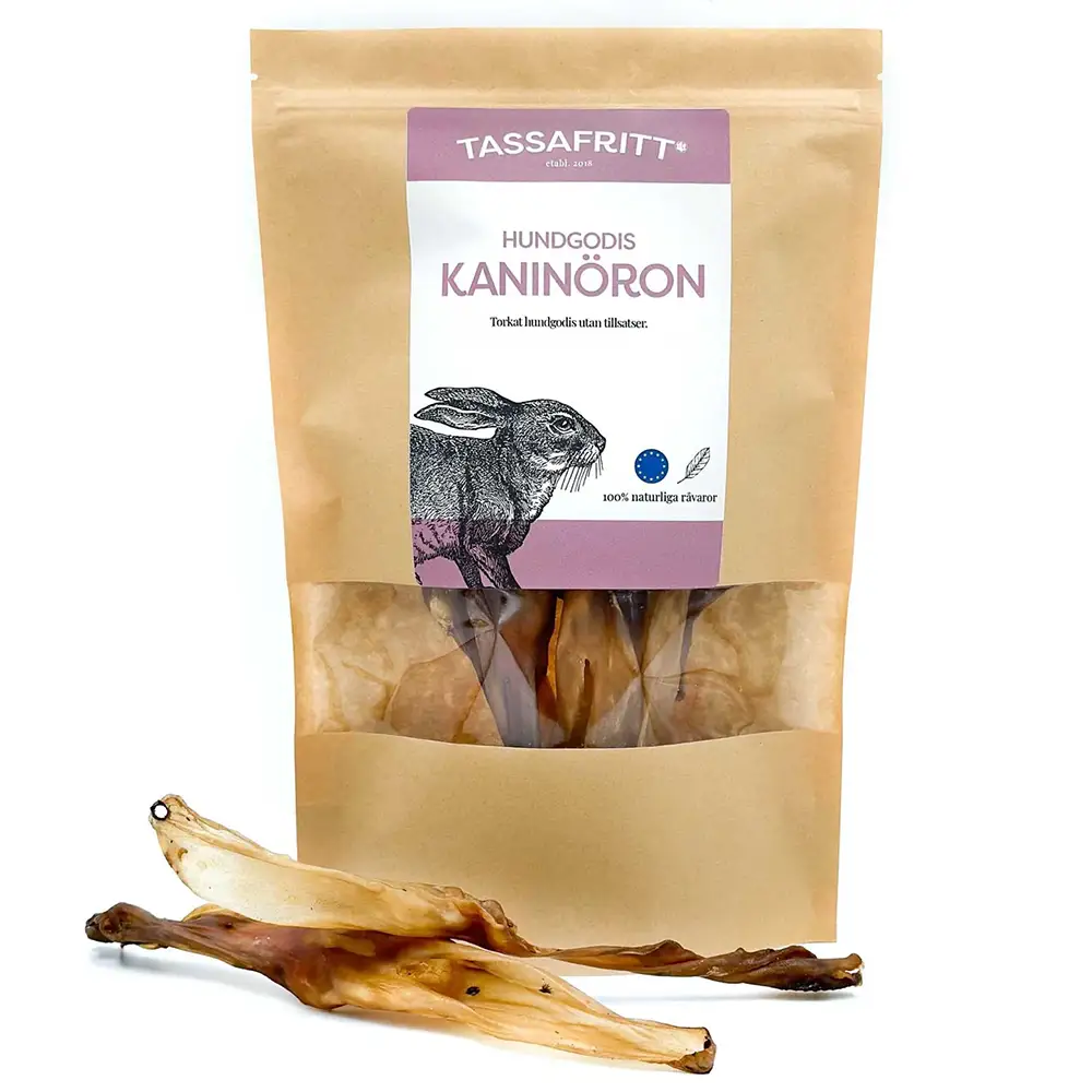 TassaFritt dried rabbit ears dog chews