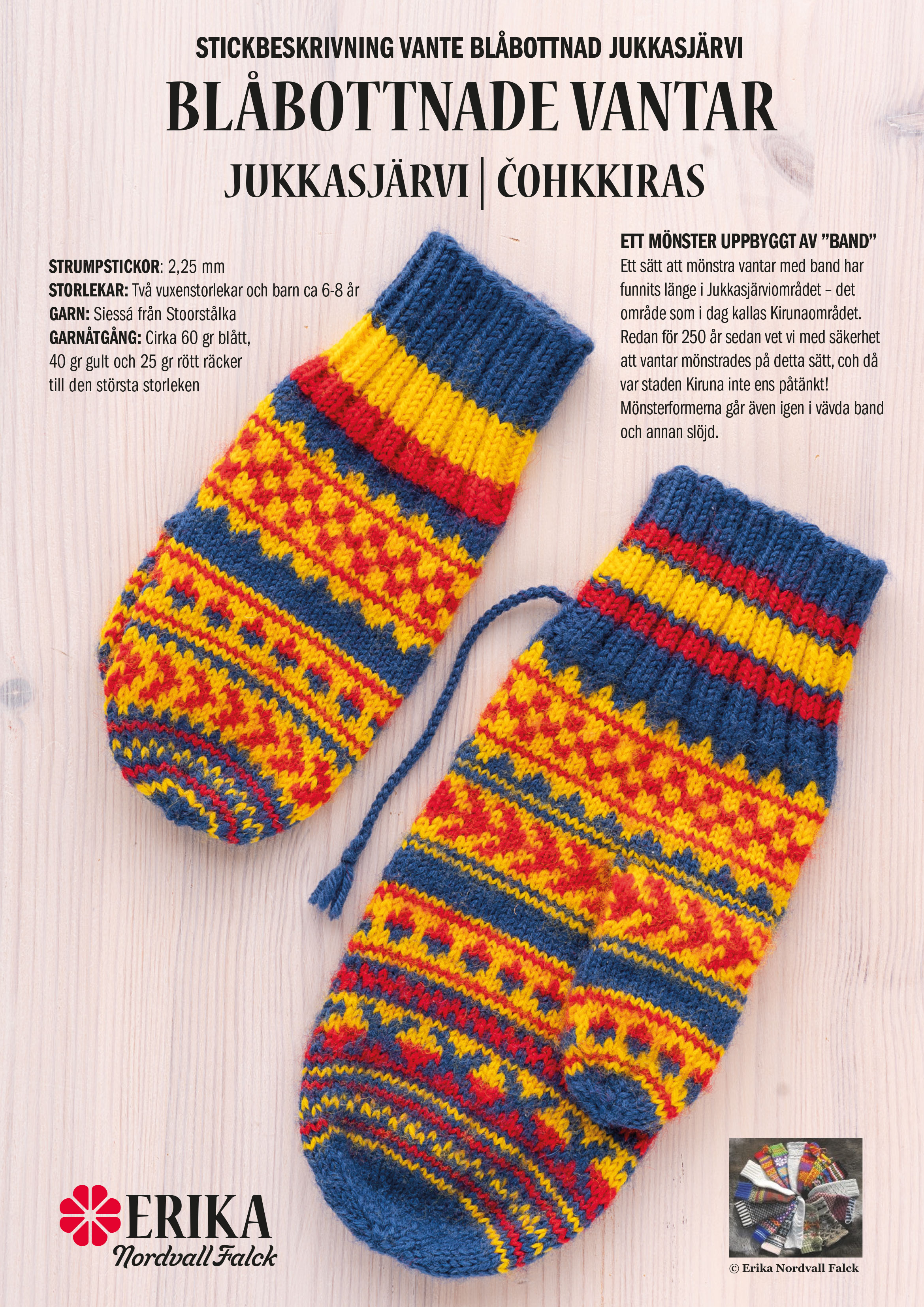 Strickset Fäustlinge Blåbottnad Jukkasjärvi - 2