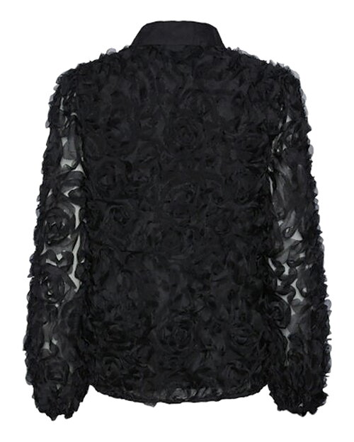 Blus Roso skira blommor svart - 5
