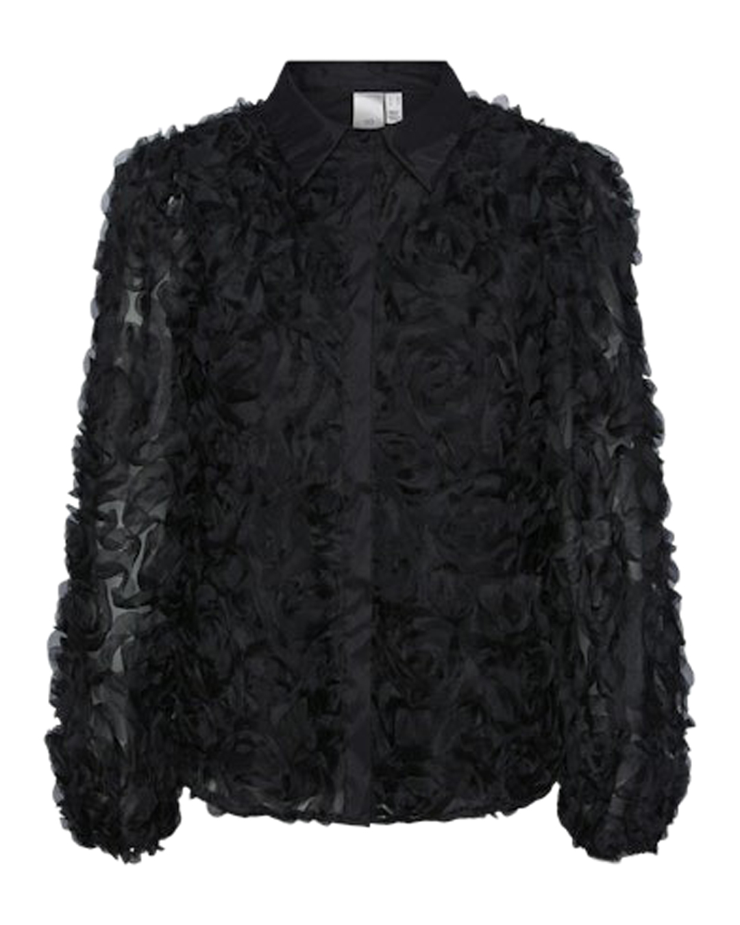 Blus Roso skira blommor svart - 4