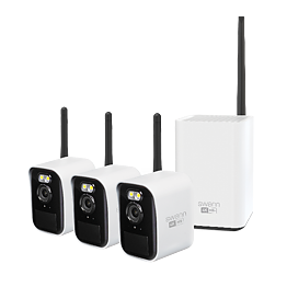 Swann MaxRanger4K Mini 3-Pack Trådlös Kamera Övervakningssystem inkl 64GB SD Card Hub