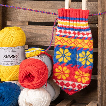 Strickset Fäustlinge Kajsas marknadsvante Jokkmokk