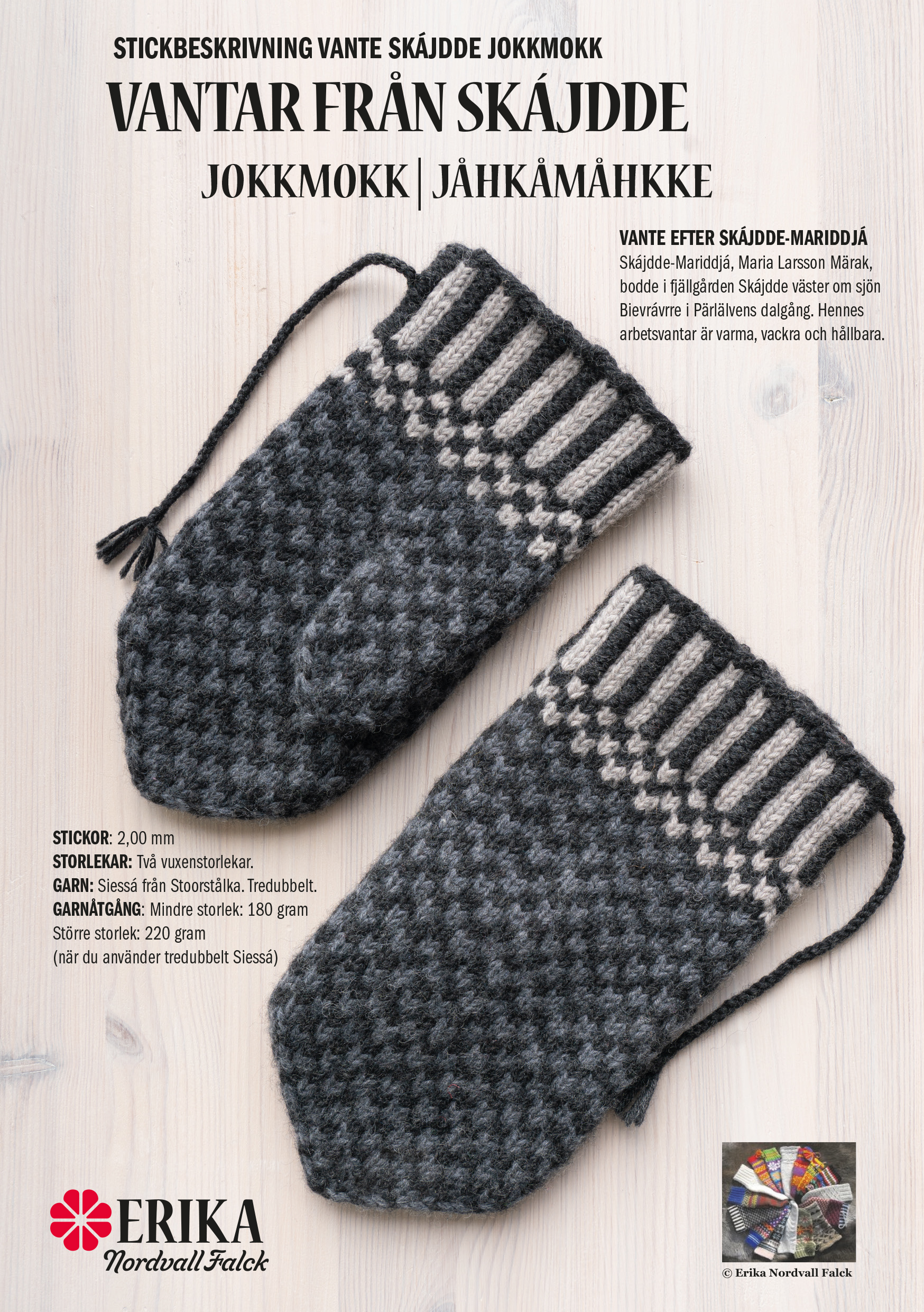 Strickset Fäustlinge Skájdde Jokkmokk - 2
