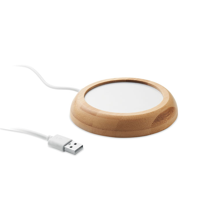 Kopvarmer i bambus med USB – hold drikken varm