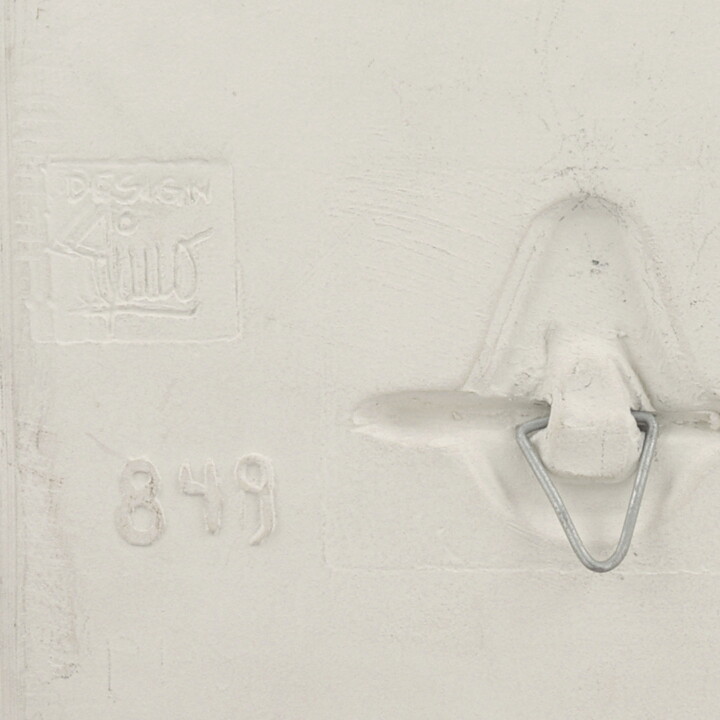 Aimo Nietosvuori (1970s) White Wall Plaque with Windflower Motif 17 cm #849