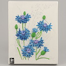 Aimo Nietosvuori (1970s) White Wall Plaque with Cornflower Motif 17 cm #736
