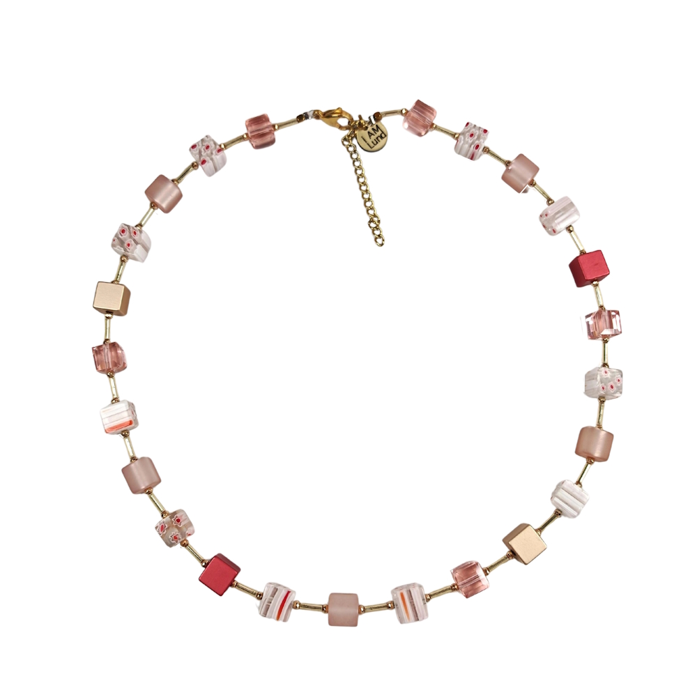 IAMLUND soft rödrosa kubhalsband